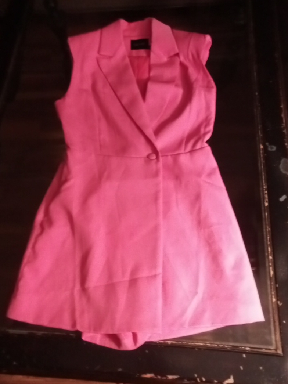 DO+BE Hot Pink Sleeveless Blazer Mini Dress Sz S